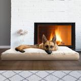 FurHaven Ultra Plush Deluxe Fiber Pillow Pet Bed Metal in White/Brown | 4 H x 40 W x 32 D in | Wayfair 21535433