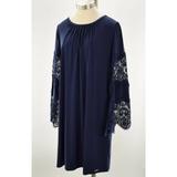 Michael Kors Dresses | Michael Kors Navy Lace Inset Knee Length Dress 0x | Color: Blue | Size: 0x