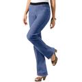 Plus Size Women's Invisible Stretch® All Day Bootcut Jean by Denim 24/7 in Medium Stonewash Sanded (Size 26 W)