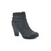 Women's White Mountain Spade Ankle Bootie by White Mountain in Black Suede Smooth (Size 9 1/2 M)