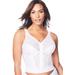 Plus Size Women's Front-Close Lace Wireless Posture Bra 5107565 by Exquisite Form in White (Size 40 C)