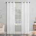 Wide Width Sun Zero™ Blackout Lindstrom Printed Texture Grommet Panel by BrylaneHome in White (Size 40" W 84" L)