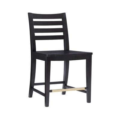 Flynn Counter Stool Black Set of 2 by Linon Home Décor in Black