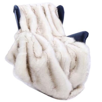Battilo Home Luxury Fox Faux Fur Warm Elegant Cozy Throw Decorative Blanket Bed Sofa Blanket, 51" x by Battilo Home in White (Size 51" X 67")