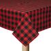 Wide Width BUFFALO CHECK TABLECLOTHS by LINTEX LINENS in Red Black (Size 60" W 104"L)