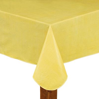 Wide Width CAFÉ DEAUVILLE Tablecloth by LINTEX LINENS in Yellow (Size 52" W 70" L)