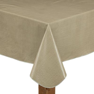 Wide Width CAFÉ DEAUVILLE Tablecloth by LINTEX LINENS in Taupe (Size 52" W 70" L)