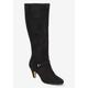 Women's Sasha Plus Wide Calf Boot by Bella Vita in Black Suede (Size 9 M)