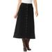 Plus Size Women's Corduroy skirt by Woman Within in Black (Size 14 W)