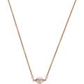 Emporio Armani Necklace for Women , Total length: 35cm+ 7cm adjustable chain Size Pearl: 9-10mm Rose Gold Sterling Silver Necklace, EG3532221