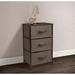 3 Drawer Nightstand Dresser Organizer Steel Frame Wood Top Fabric Bins