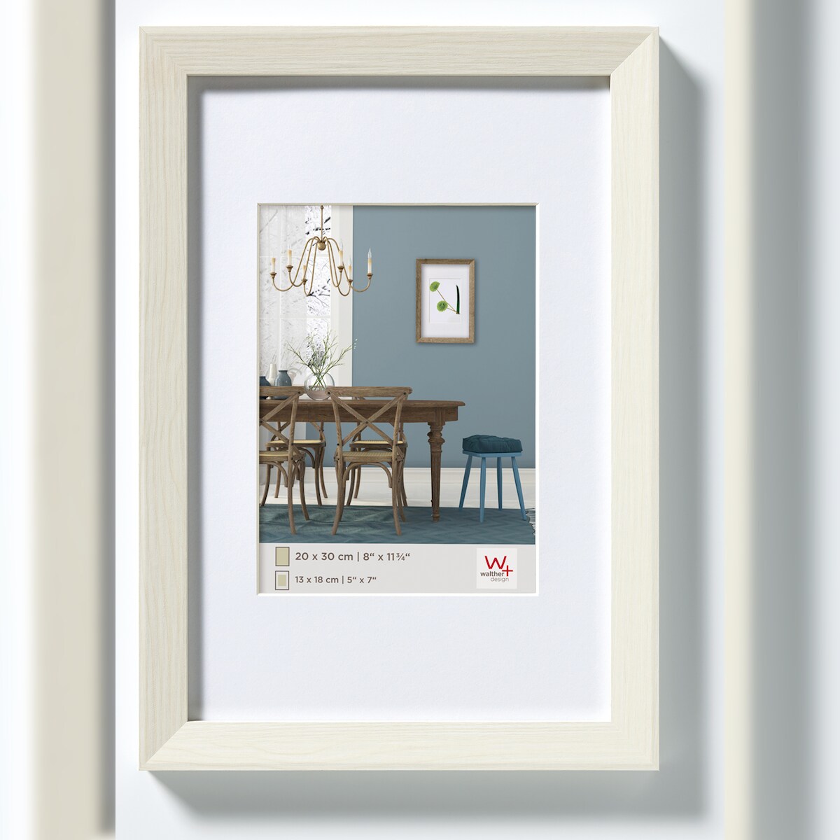 walther + design Fiorito Holz Bilderrahmen 60x80 cm, WEISS Image