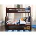 Broddrick Solid Wood Standard Bunk Bed w/ Ladder & Safety Rails by Harriet Bee kids in Brown | 68.13 H x 58.37 W x 80.5 D in | Wayfair