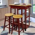 August Grove® Wimborne 3 Piece Kitchen Island Set Metal in Red | 33 H x 29.75 W x 32 D in | Wayfair ATGR1488 26056596