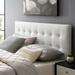 Modway Lily Fabric Headboard Upholstered/Linen in White/Black | 52.5 H x 56 W x 3.5 D in | Wayfair MOD-5147-WHI