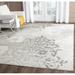 Gray 108 x 0.43 in Area Rug - House of Hampton® Davonn Floral Silver Area Rug | 108 W x 0.43 D in | Wayfair 7498456636954E5AB6F96722CF544714