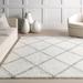Gray/White 96 x 1.97 in Area Rug - House of Hampton® Darryll Moroccan Shag Performance Off-White Area Rug, Polypropylene | 96 W x 1.97 D in | Wayfair