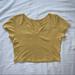 Brandy Melville Tops | Brandy Melville Yellow Cropped Top | Color: Yellow | Size: One Size