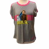 Disney Tops | Disney Parks Star Wars Hans Solo Gray Pink Tshirt | Color: Gray/Pink | Size: Xl