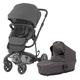 Babystyle Hybrid Edge 2 in Pram and Pushchair in Slate with Carrycot and Raincover