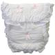 Baby Girls Spainsh Romany Style Foot Muff Cosy Toe Pram Nest Frilly Ribbon White with Pink Bows