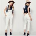 Free People Jeans | Free People Jean Denim Overalls White | Color: White | Size: 25