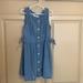 Zara Dresses | Denim Jumper Dress | Color: Blue | Size: 8g