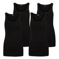 VERO MODA Women's top (pack of 3), Black pack of 4 (4 x black), Large