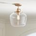 Regency Hill Kenna 12 1/4" Wide Gold with Clear Glass Ceiling Light