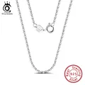 ORSA jewelry – collier en argent Sterling 925 italien chaîne à maillons personnalisée de 1.0mm 45