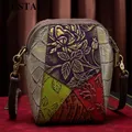 WESTAL-Petit sac floral pour téléphone pour femme sacs initiés sac messager en cuir sacs à