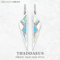 Boucles d'oreilles Triangle bijoux fins américains pour femmes nouvelle collection d'été en argent