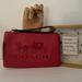 Coach Bags | Coach C4464 Horse & Carriage Leather Wristlet Bag New Auth D10 | Color: Red | Size: Os