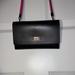 Kate Spade Bags | Kate Spade Wallet Crossbody Bag In Black Leather. | Color: Black/Pink | Size: Approx. L 7-1/4”, H 5”, D 1”,