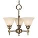 Framburg Taylor 17 Inch 3 Light Mini Chandelier - 2438 MB/AM