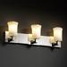 Justice Design Group Veneto Luce 28 Inch 3 Light Bath Vanity Light - GLA-8923-30-LACE-NCKL