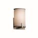 Justice Design Group Textile 9 Inch Wall Sconce - FAB-5531-WHTE-MBLK-LED1-700