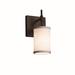 Justice Design Group Textile 9 Inch Wall Sconce - FAB-8411-10-WHTE-CROM-LED1-700