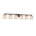 Justice Design Group Alabaster Rocks! 51 Inch 6 Light Bath Vanity Light - ALR-8436-30-MBLK