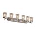 Justice Design Group Veneto Luce 43 Inch 6 Light Bath Vanity Light - GLA-8516-16-AMBR-CROM