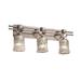 Justice Design Group Veneto Luce 29 Inch 3 Light Bath Vanity Light - GLA-8503-16-WHTW-MBLK