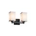 Justice Design Group Textile 13 Inch 2 Light Bath Vanity Light - FAB-8432-15-WHTE-NCKL-LED2-1400