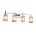 Justice Design Group Veneto Luce 31 Inch 4 Light Bath Vanity Light - GLA-8414-16-WTFR-DBRZ-LED4-2800