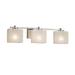 Justice Design Group Fusion 25 Inch 3 Light Bath Vanity Light - FSN-8443-55-WEVE-MBLK-LED3-2100