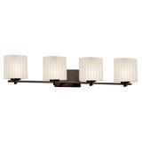 Justice Design Group Limoges 36 Inch 4 Light Bath Vanity Light - POR-8444-30-PLET-NCKL-LED4-2800