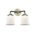 Innovations Lighting Bruno Marashlian Canton 13 Inch 2 Light Bath Vanity Light - 284-2W-SN-G181S-LED