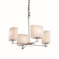 Justice Design Group Fusion 21 Inch 4 Light Mini Chandelier - FSN-8420-30-SEED-MBLK-LED4-2800