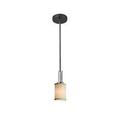 Justice Design Group Textile 4 Inch Mini Pendant - FAB-8445-10-CREM-DBRZ-LED1-700