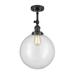 Innovations Lighting Bruno Marashlian XX-Large Beacon 12 Inch 1 Light Semi Flush Mount - 201F-BK-G204-12-LED