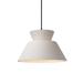 Justice Design Group Radiance 11 Inch Pendant - CER-6420-MAT-MBLK-120E-LED-10W